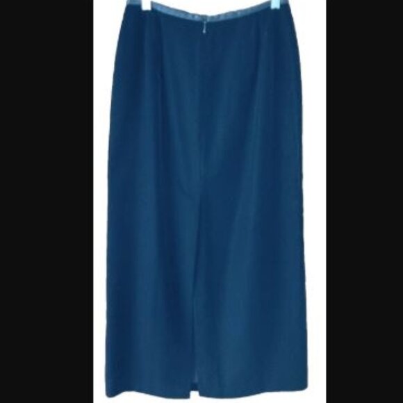 NWT Ann Taylor LOFT Women’s 6 Black VELVET Column Skirt Long Midi Evening Formal - Picture 3 of 5